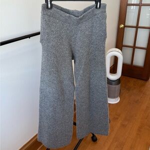 Anine Bing Heather Gray Knit Sweater Pants